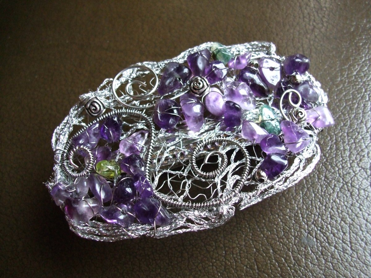 Sponka do vlasů s Ametystem.