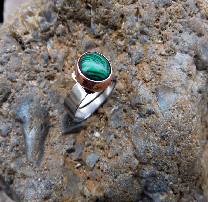 Prsten  - Kombinace mědi a nerezu