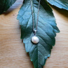 Nerezový  přívěšek s pravou bílou perlou