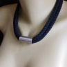 Náhrdelník -černý s nerezem
