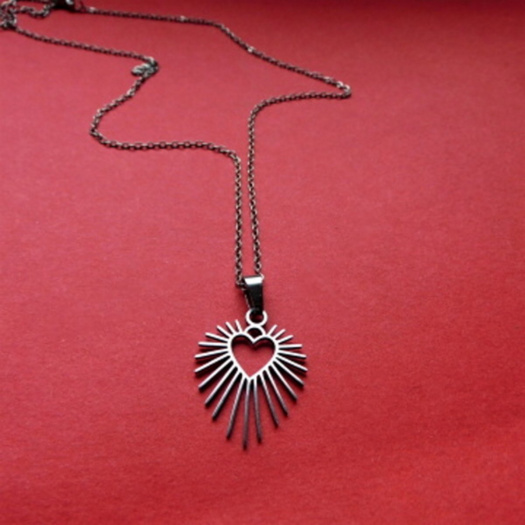 Náhrdelník-  nerez  - srdce k Valentýnu