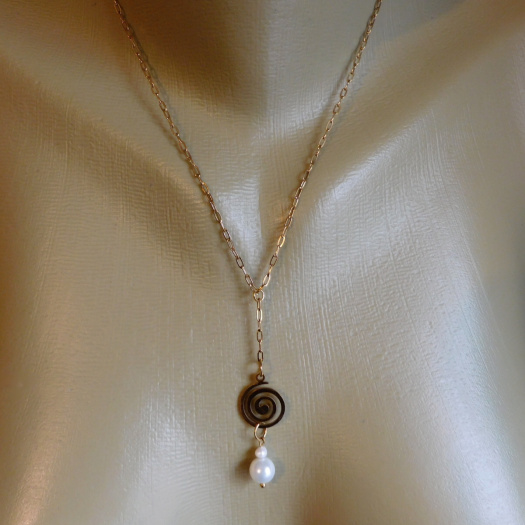 Náhrdelník-  nerez s pravými perlami