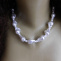 Náhrdelník -bílé  větší perly, nerez