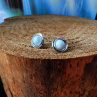 Naušnice -pecky,nerez,larimar
