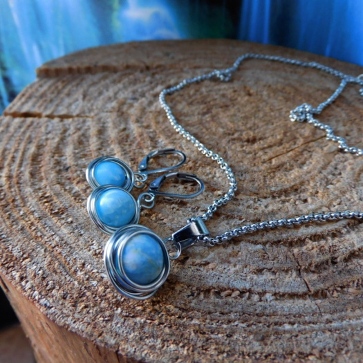 Souprava- nerez - larimar