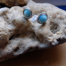 Naušnice -pecky,nerez,larimar