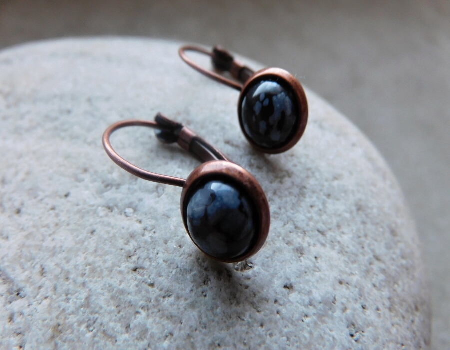 Mininaušnice s polodrahokamy-různé druhy