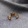 Naušnice -Nerez- karmička, napichovátka, zlatá