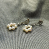 Naušnice -Nerez-perly pravé,  napichovací