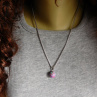 Náhrdelník   - nerezový řetízek s polodrahokamy