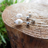 Naušnice -Bílé perly*-napichovátka