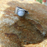 Nerezový prsten - Měsíční kámen v nerezu
