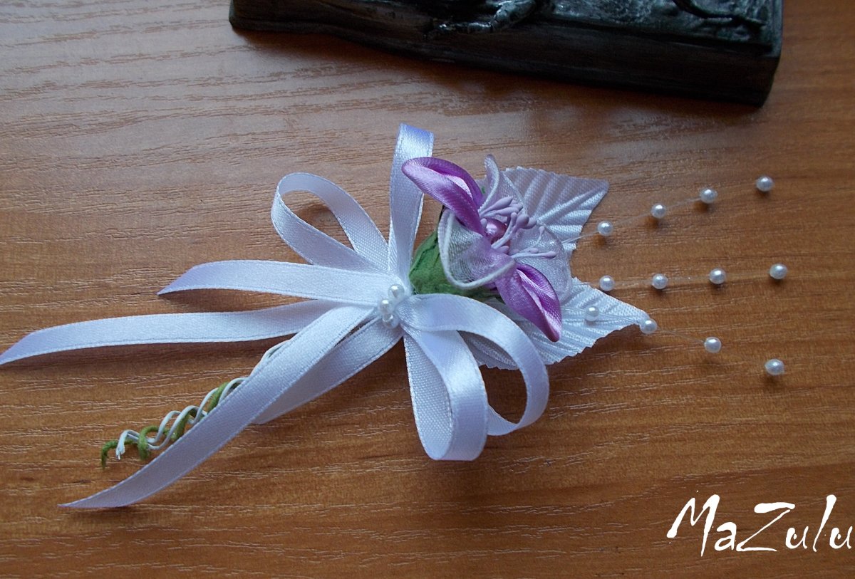 svatební vývazek fialový pro ženícha