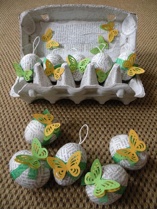 Originální sada vajec v krabičce -  motýli 