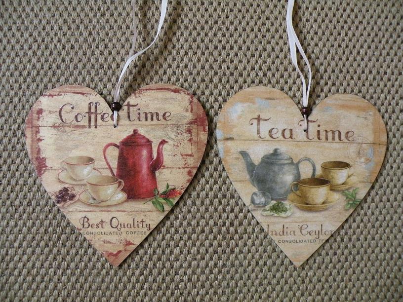 Dekorační srdíčko - TEA/COFFE