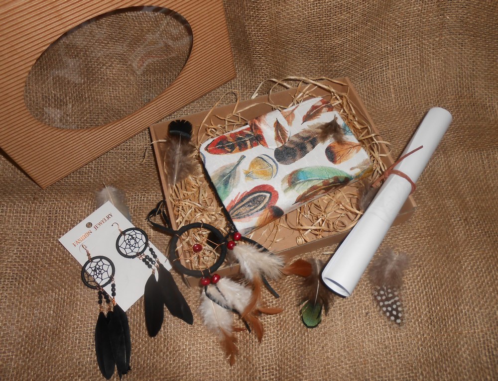 Dárková sada - lapač snů, peněženka, naušnice
