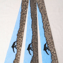 Hedvábná kravata (nejen) pro horolezce - šedomodrá 12611940