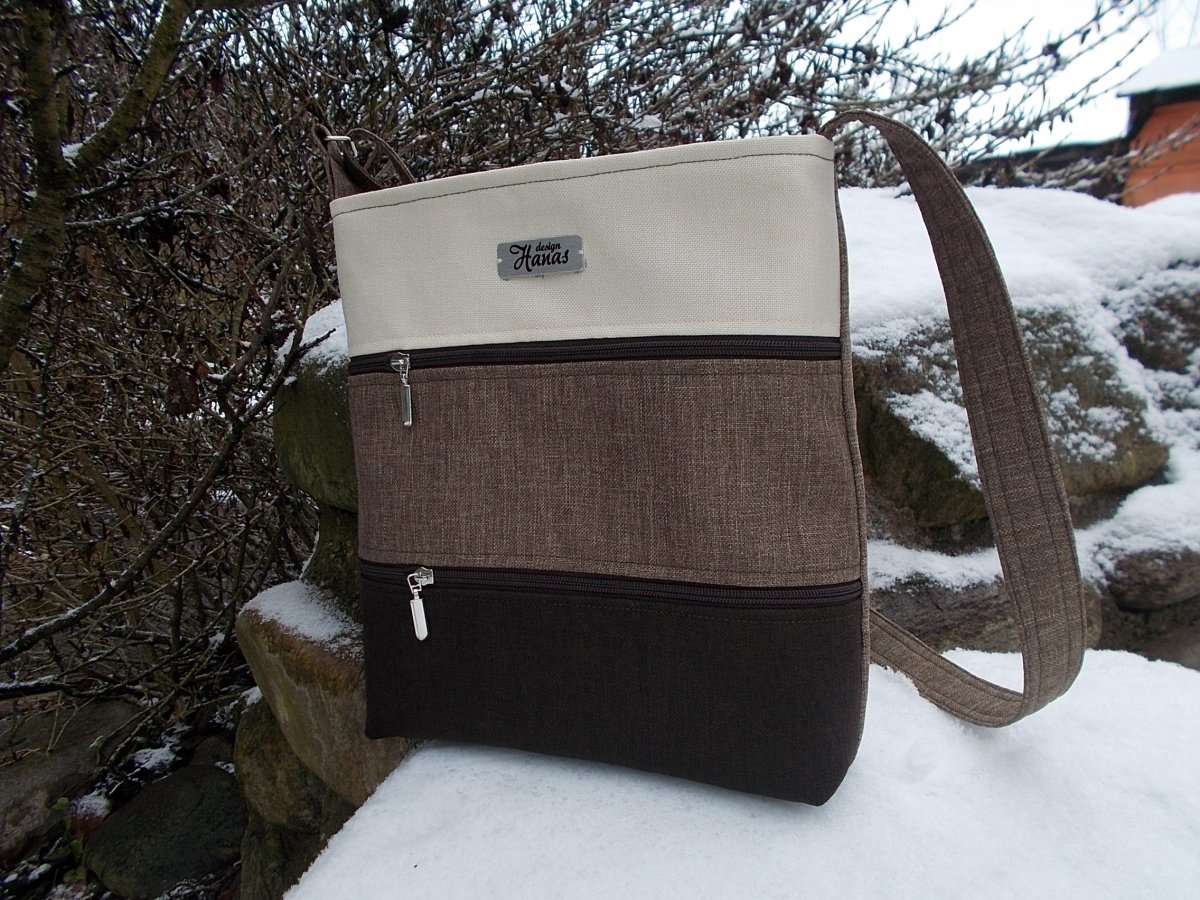 Kabelka pruhovaná hnědá