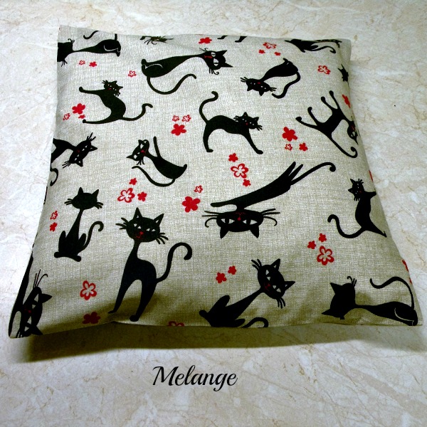 Kočičky na režné- plněný polštářek