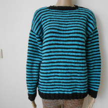 Dámský ručně pletený svetr s merinem, vel. M,L