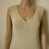 Pletené šaty - hedvábí natur+bavlna