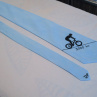 Hedvábná kravata s cyklistou - modro-černá na přání