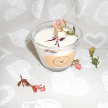 Sojová svíčka ve skle - květy