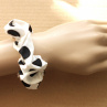 Gumička scrunchie do vlasů, s puntíky