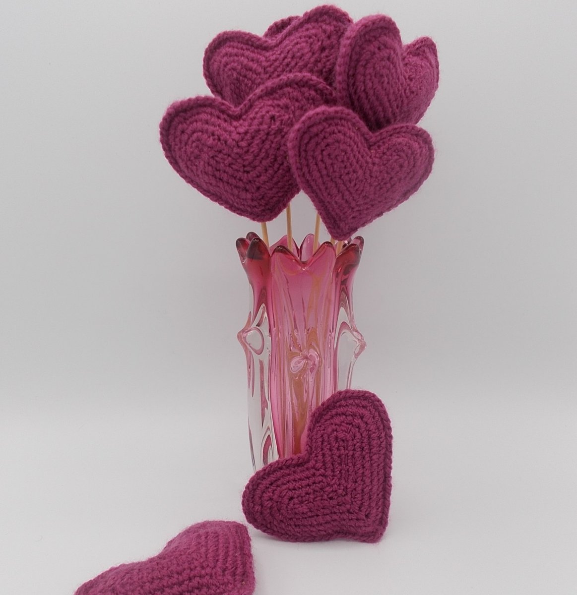 Dekorační srdce fialové 