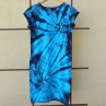 Tyrkysovo-černé dámské batikované šaty S - XXL 14844022