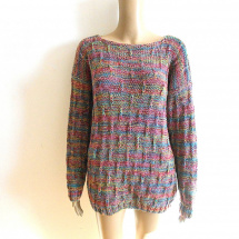 Dámský ručně pletený svetr s vlnou M,L