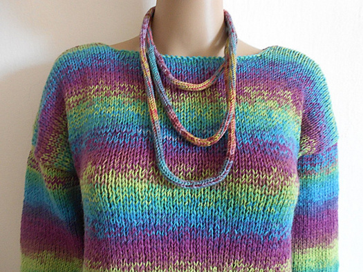 Pletený náhrdelník-náramek