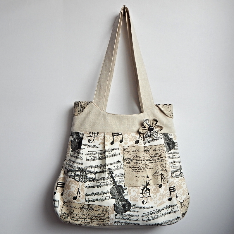 Kabelka hudební béžová
