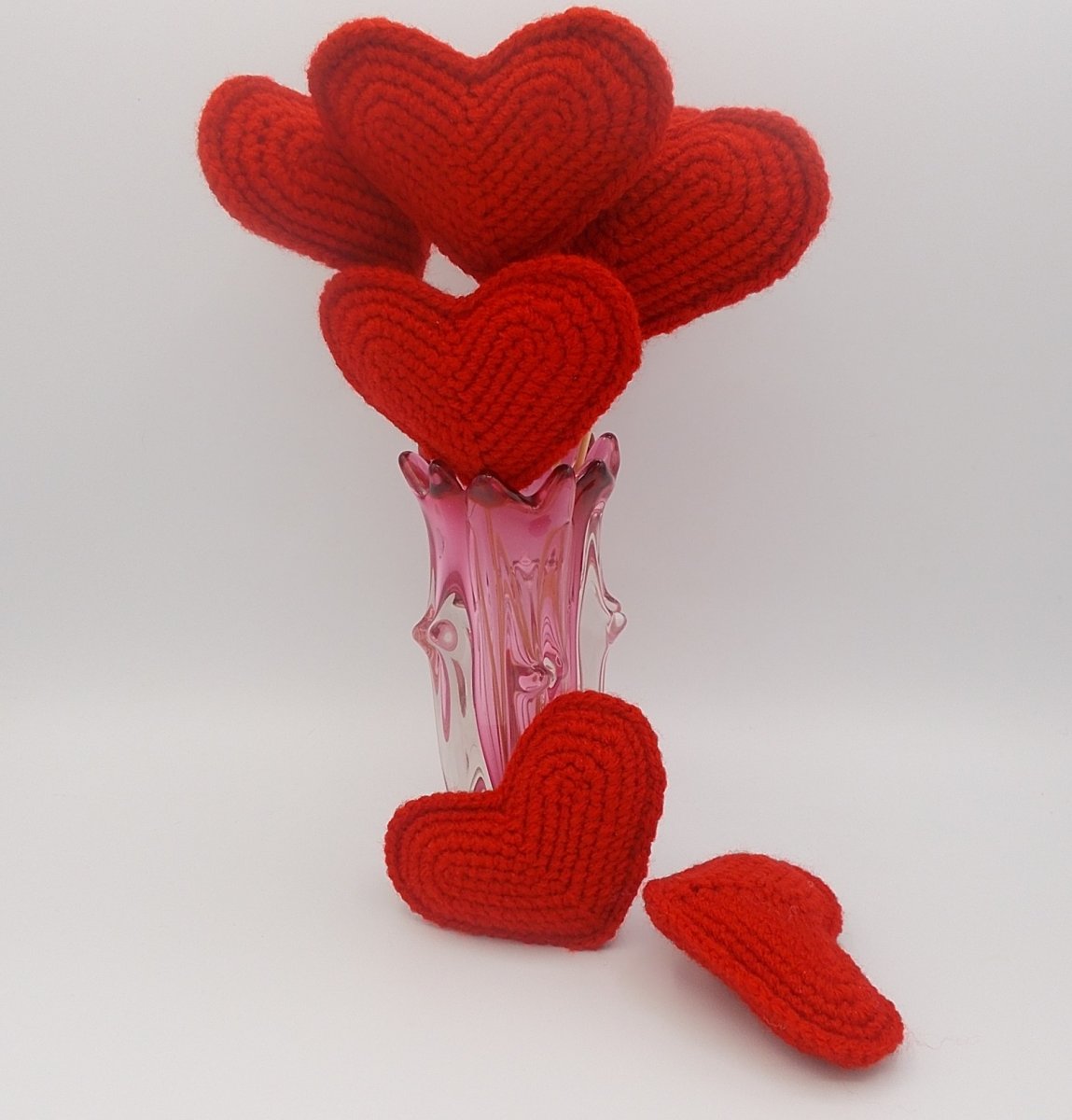 Dekorační srdce červené