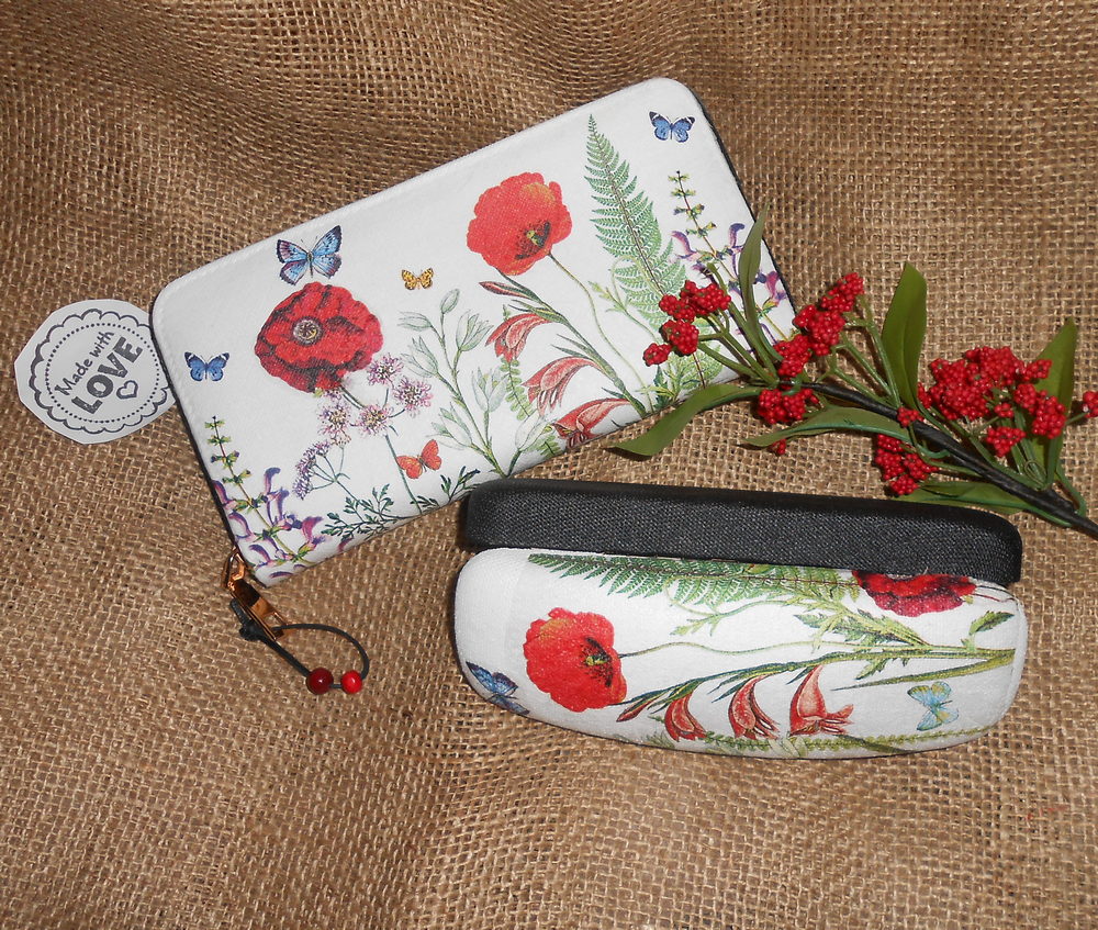 Peněženka + pouzdro na brýle- Na louce