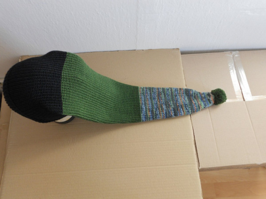 Dlouhá čepice s merinem