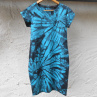 Tyrkysovo-černé dámské batikované šaty S - XXL 14844022