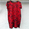 Červeno-černé dámské batikované šaty S - XXL 14866263
