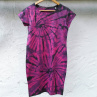 Růžovo-černé dámské batikované šaty S - XXL 14903245