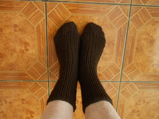 Ručně pletené ponožky s vlnou vel. 38-39