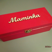Dřevěná krabička MAMINKA/BABIČKA