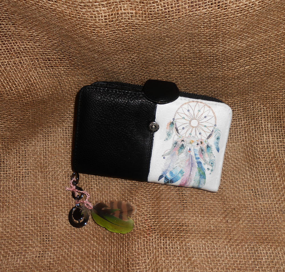 Peněženka - lapač snů s peříčky