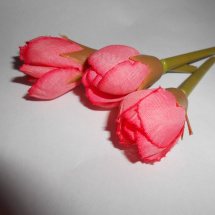 Látkové kvítky růžiček- poupata