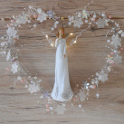 Vánoční dekorace - srdce - svítící andílek