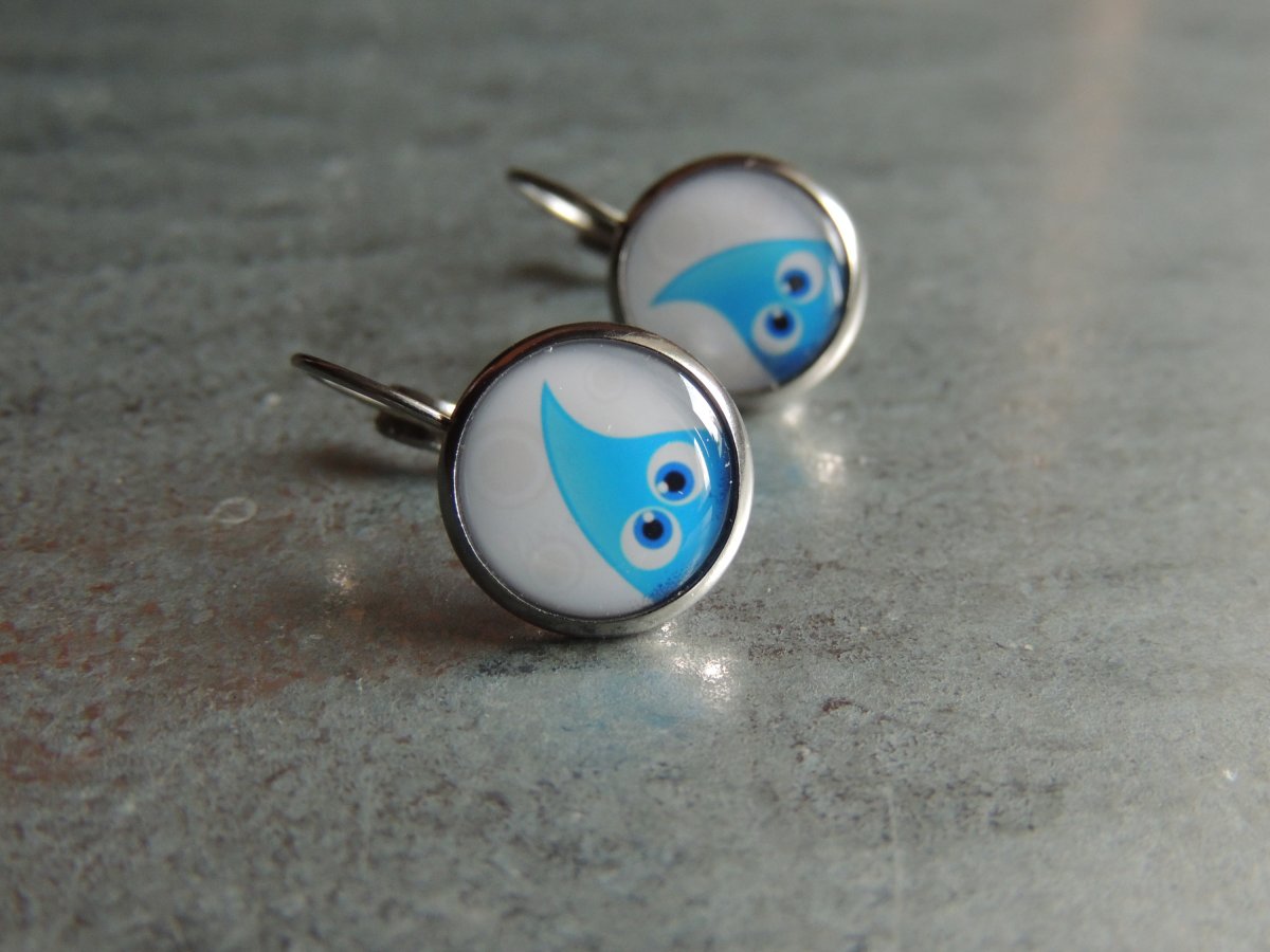 Kapka šibalka, nerezové náušnice