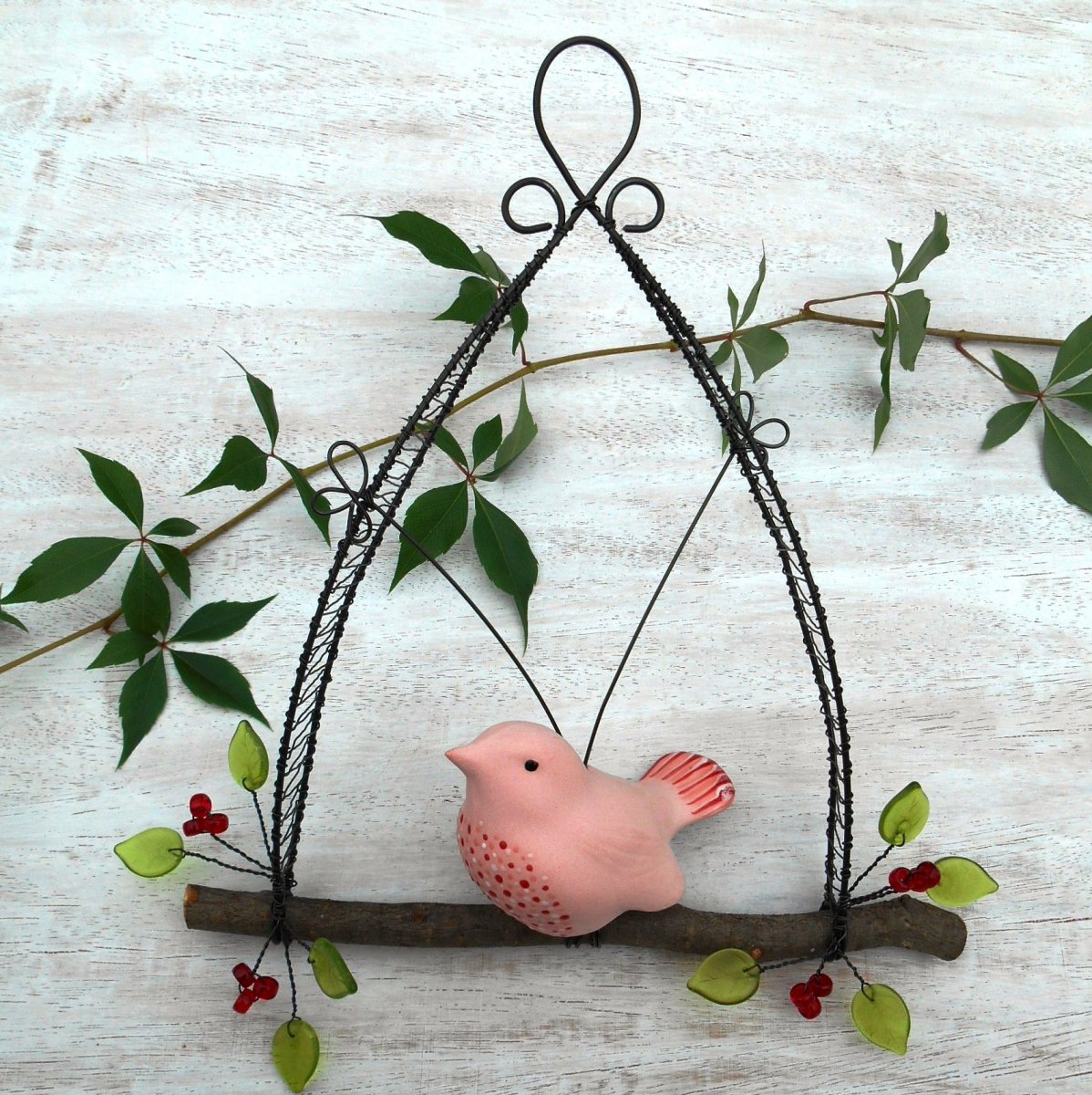 Závěs - ptáček na větvi 3.