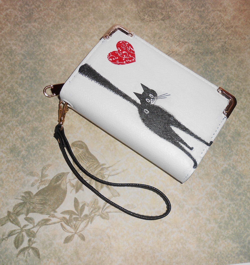 Peněženka - kočičí srdce