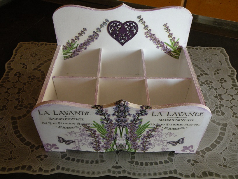 Krabička na čaj - čajovka levandulová