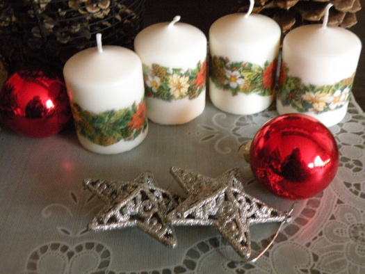 Svíčka malá - vánoční bordura