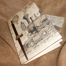 Deník, zápisník + pero - Století páry